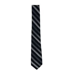 Mens Black Silk Bibas Tie